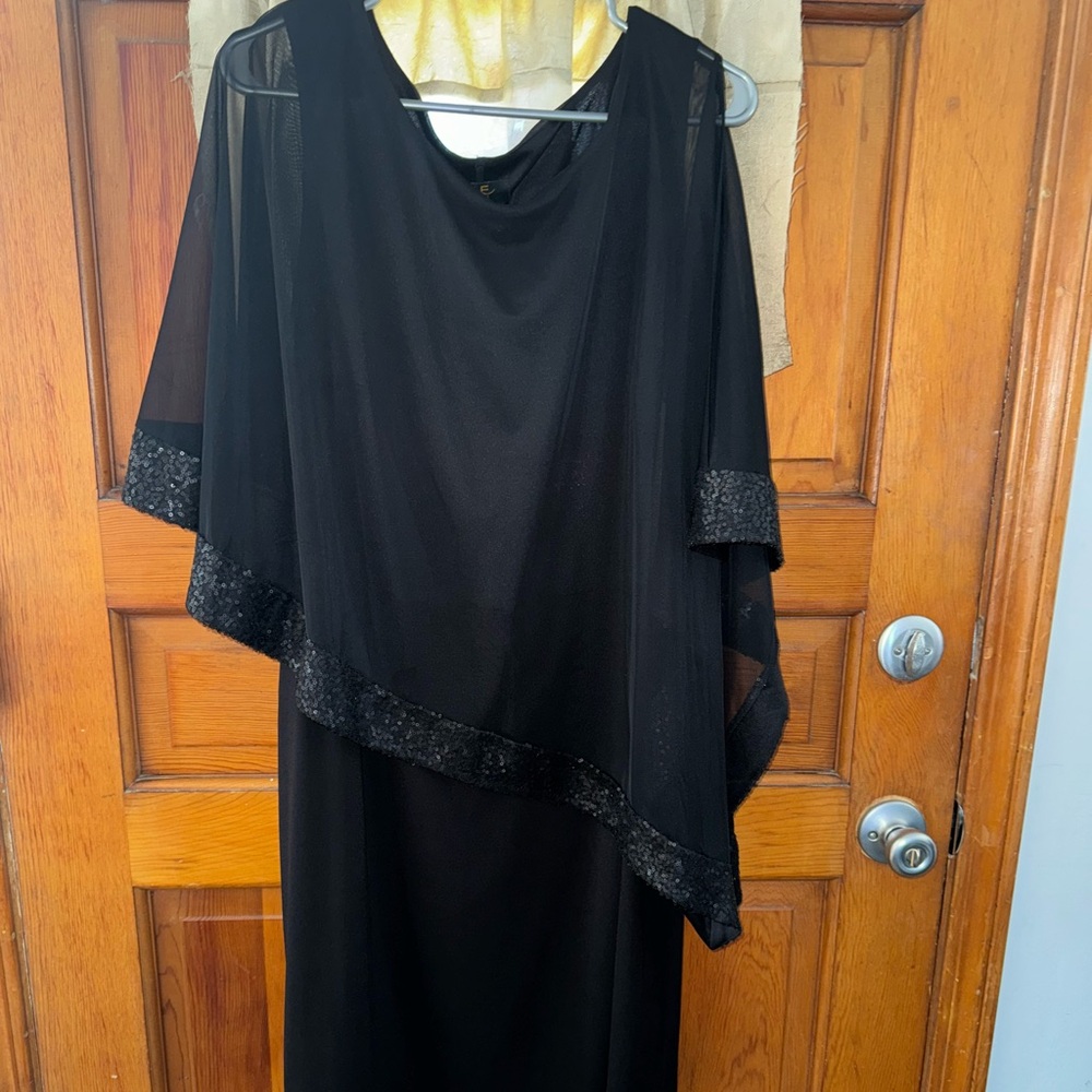 Elegant sheer cape style dress